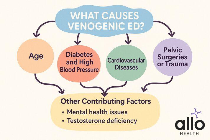 Causes of venogenic erectile dysfunction