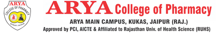 Logo of Arya College of Pharmacy (RHUS) in Jaipur, Rajasthan