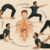 Yoga and endocrine system shown in conceptual harmony.