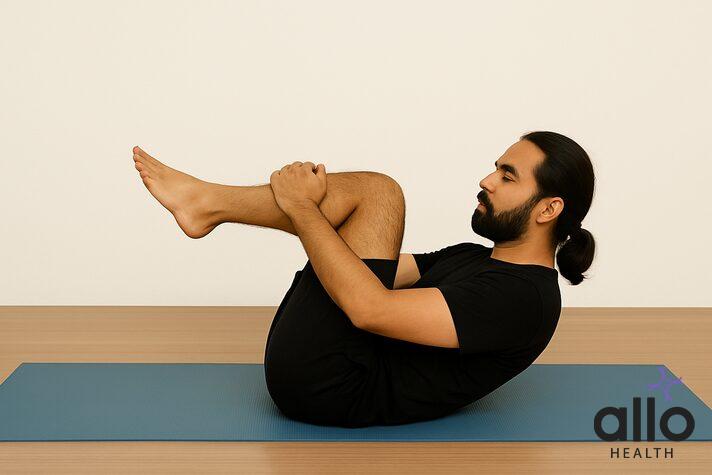 Pavanamuktasana (Wind-Relieving Pose): yoga for erectile dysfunction