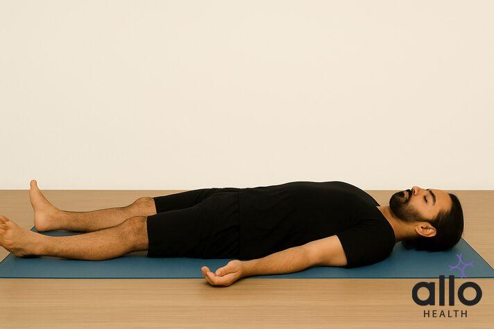 Shavasana (Corpse Pose) yoga for erectile dysfunction