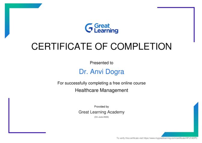 Certified for Healthcare Management