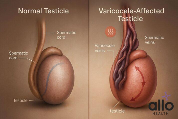 can varicoceles cause ED