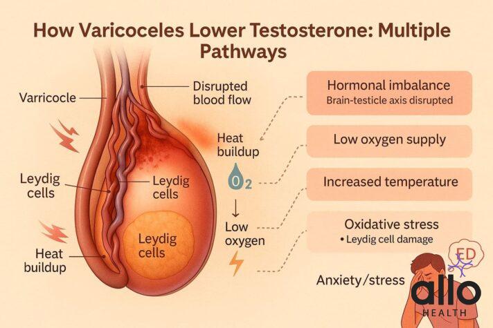 can varicoceles cause ED 