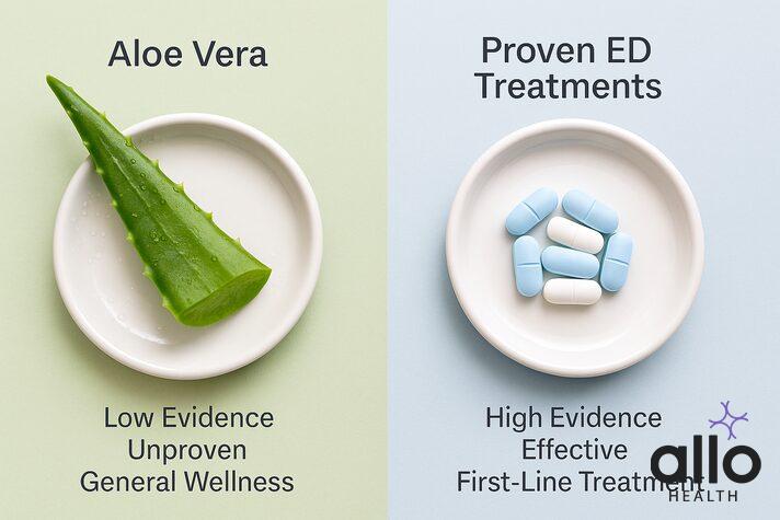 Aloe vera for erectile dysfunction use vs other ED treatments