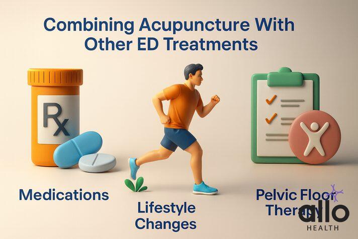 combining acupuncture needle points for erectile dysfunction with other treatments 
