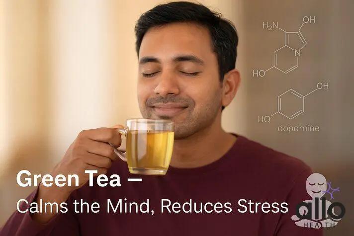 Man journaling next to healthy green smoothie - Green Tea And Erectile Dysfunction: Benefits, Risks & Uses