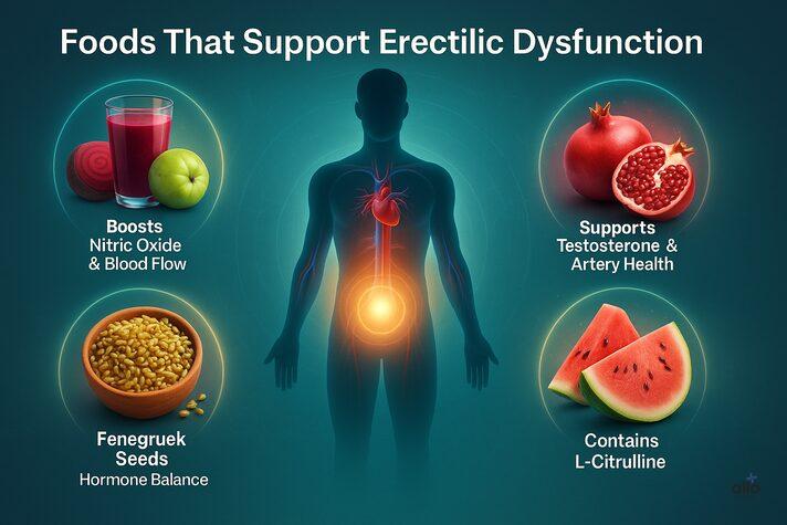 erectile dysfunction me madad karne wale foods infographic