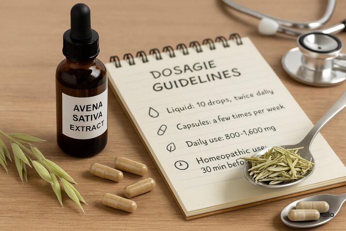 Avena Sativa for Erectile Dysfunction: Link Between and Side Effects 5 Amber dropper bottle, capsules, and oat straw on a doctor’s desk with dosage guidelines clipboard — practical guide to taking avena sativa for erectile dysfunction.