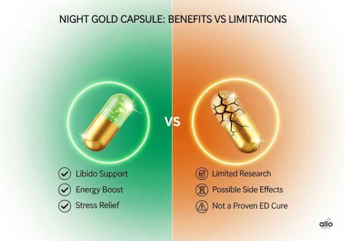 Night Gold Capsule ke fayde aur nuksan – libido support vs limited research
