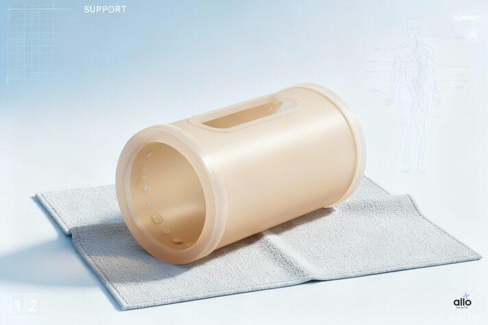 Abstract penis sleeve representing external prosthesis as sex toys for erectile dysfunction.