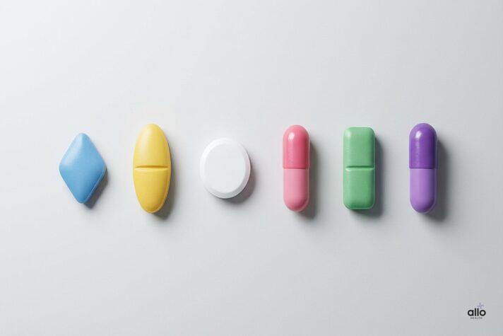 Best Medicines for Erectile Dysfunction: Types, Uses, and Safety Guide 4 Different types of medicine for erectile dysfunction pills arranged side by side, showing variations in shape, color, and formulation.