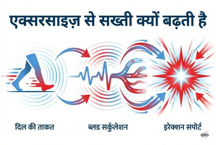 Exercise se blood circulation badhta hai aur erection support milta hai diagram